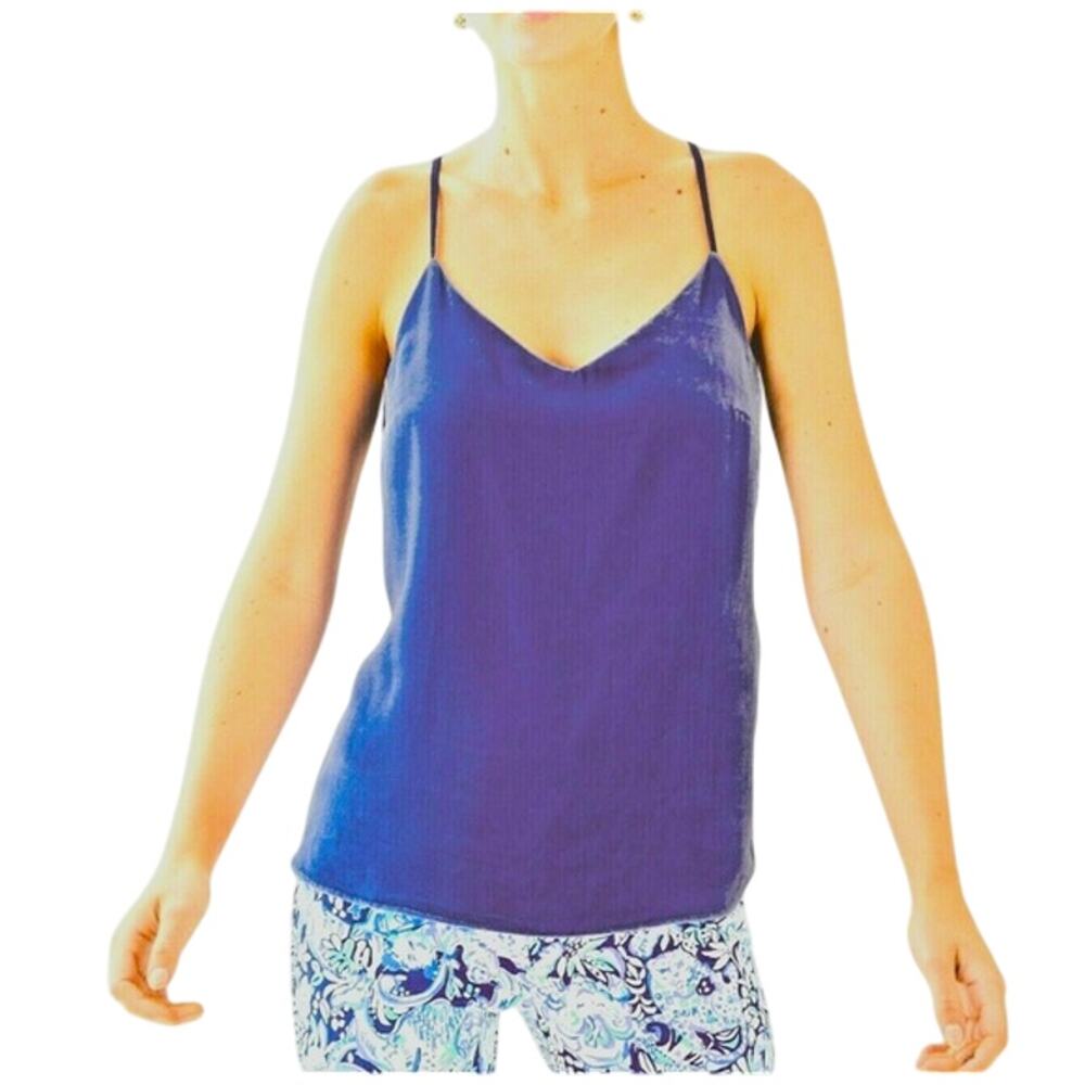 Lilly Pulitzer Ladies Dusk Blue Camisole Top, Velvet, Size Medium, NWT